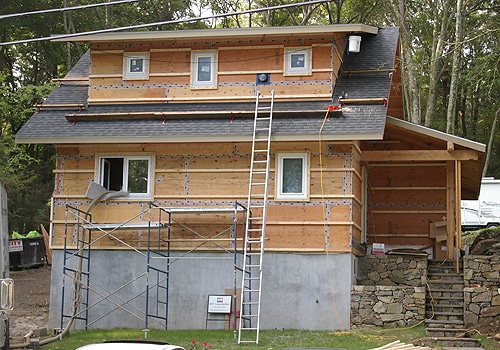 concrete foundation in passive house in CT