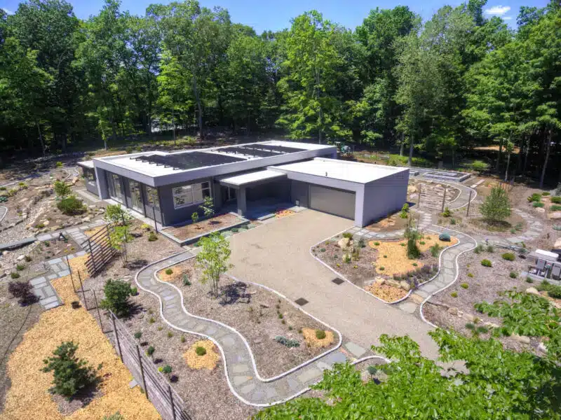 Aerial View Of A House Project Featured In Bedford & New Canaan Magazine